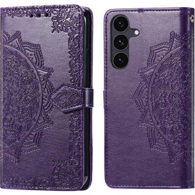 imoshion Hoesje - Geschikt voor Samsung Galaxy S26 FE - Mandala Bookcase - Paars
