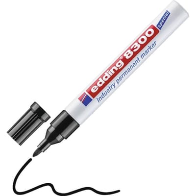 edding 8300 Industry Permanente Marker, Ronde Punt, 1,5 - 3 mm, Zwart