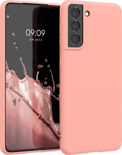 kwmobile telefoonhoesje geschikt voor Samsung Galaxy S21 - Hoesje voor smartphone - Back cover in mat koraal