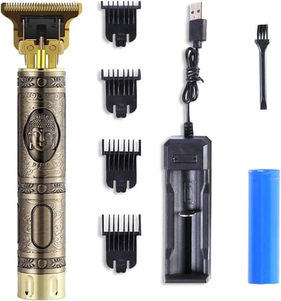 Professionele Tondeuse - Baardtrimmer Haartrimmer - Haar Knippen - R-vormige 0mm snijkop - 142 x 40 mm - Goud