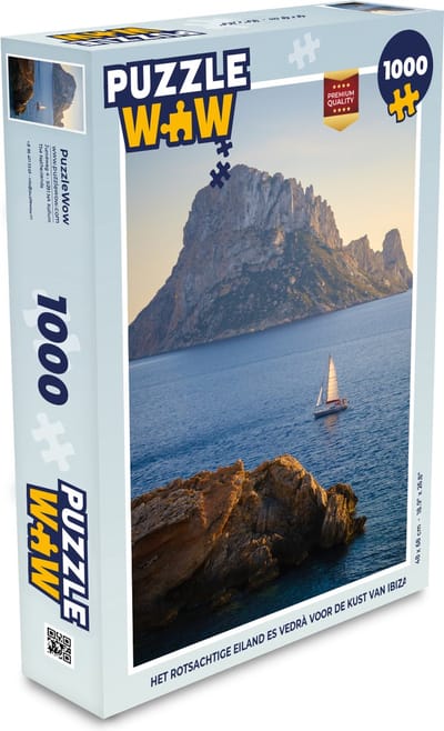 Puzzel Het rotsachtige eiland Es Vedrà voor de kust van Ibiza - Legpuzzel - Puzzel 1000 stukjes volwassenen