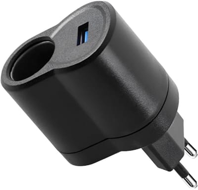 Allecto - Voedingsadapter auto - AC naar DC converter - Stroomvoorziening 220 V naar 12 V - Zwart - Sigarettenaansteker - Geschikt voor bestelwagen...