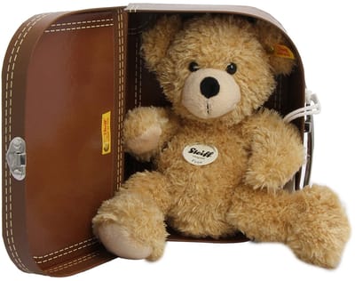 Steiff 111471 - Fynn Teddybeer In Koffer - Beige - 28 cm
