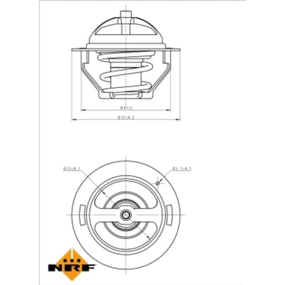 Thermostaat, koelvloeistof NRF 725181