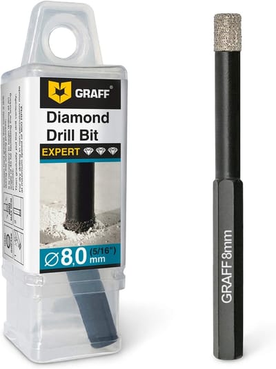 Diamant Boor - Tegelboor - Hard Materiaal Boren - Synthetische Diamant - 8 mm - Zilver