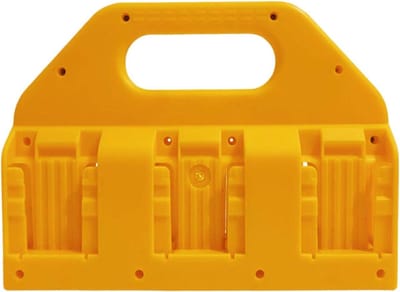 Batterijhouder Organizer - Batterij Opslag - Gereedschap Organiseren - Stapelbaar Ontwerp - 6 Sleuven - Grijs