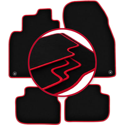 CARLUX-RED automatten voor: Saab 9-3 II cabriolet (2002-2014)