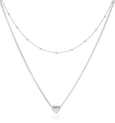 Glow 102.2341.45 Dames Ketting - Collier - Sieraad - Schakelketting - Zilver - 925 Zilver - 45 cm lang