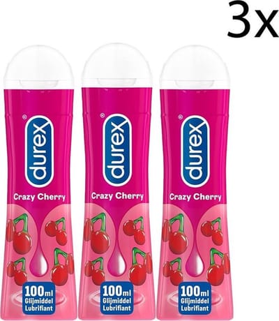 3x Durex Play Crazy Cherry - glijmiddel - 100ml