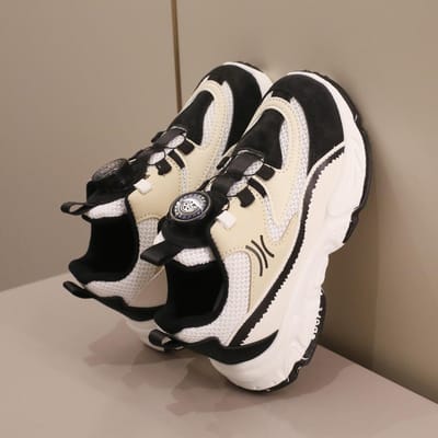 Meisjesschoenen Draaiknoppen Lente en Zomer Nieuwe Jongensschoenen Kindersportschoenen Lichte Meisjes Trendy Schoenen 30