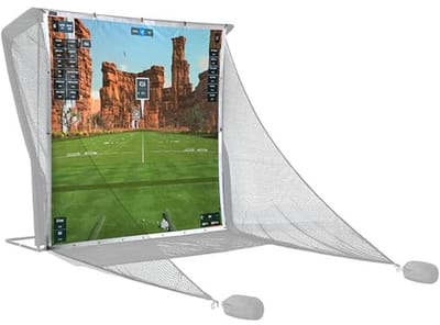 Deluxe Home Driving Net Impact Screen 2,4 x 2,5 m - projectorscherm voor golfsimulatie met premium impactstof
