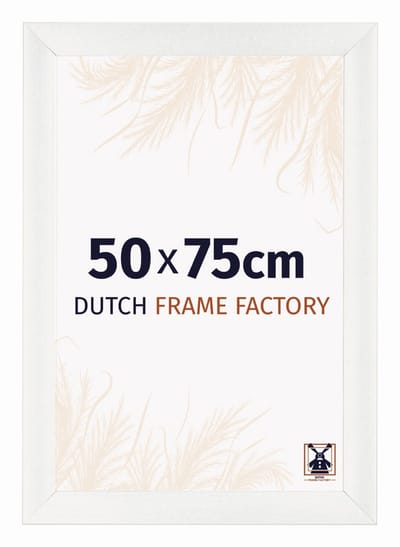 Fotolijst 50x75 cm - MDF - Wit Geveegd - Praag