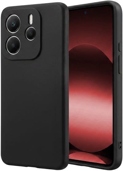 Hoesje - Geschikt voor Xiaomi Redmi Note 14 5G - Sterk & Shockproof - Hoes Cover - Siliconen Case - Zwart