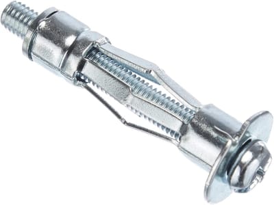 Metalen pluggen - Gipsplaat bevestiging - Sanitaire klemmen - Voorgemonteerde schroefklep - 5x52 mm - Grijs