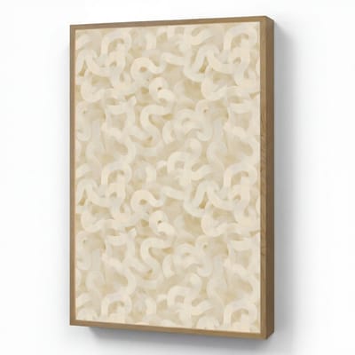 Wandlamp 70x100 cm - Oplaadbaar - Abstract - Lijnen - Beige - Wandlampen binnen woonkamer - Slaapkamer lamp - Decoratieve nachtlamp - Vloerlamp draadloos