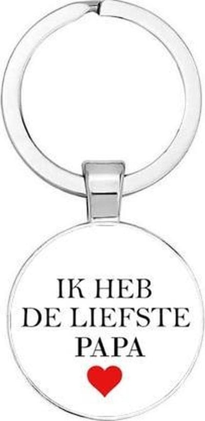 Akyol - Ik heb de liefste papa Sleutelhanger - Vader sleutelhanger - Papa sleutelhanger - Sleutelhanger papa - Familie sleutelhanger - Vaderdag cadeautje - Papa cadeau