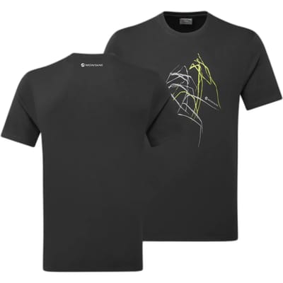 Montane Abstract Mountain T-shirt Met Korte Mouwen Zwart XL Man