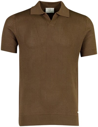 Born With Appetite poloshirt korte mouw bruin