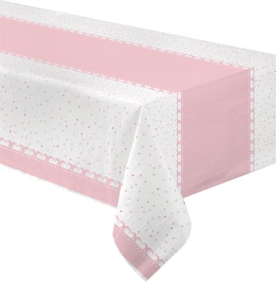 BIGIEMME SRL - Roze harten papieren tafelkleed 120 x 180 cm