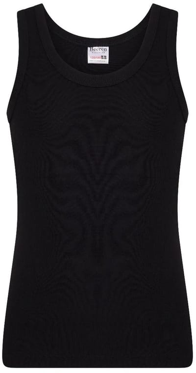 Comfort Feeling katoen jongens hemd - Kinder onderhemd - Jongens singlet katoen - 152 - Blauw