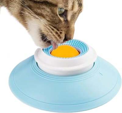 Hond Slow Feeder - Lick Toy - Langzaam Eten - Zuignap Bodem - 14.5 cm - Geel