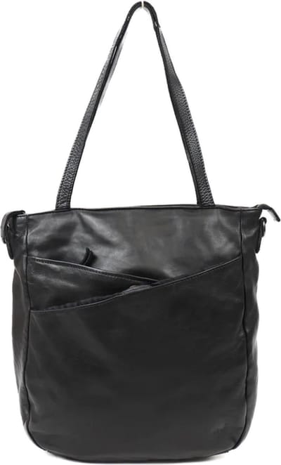 Bear Design Inge Leren Shopper - Zwart