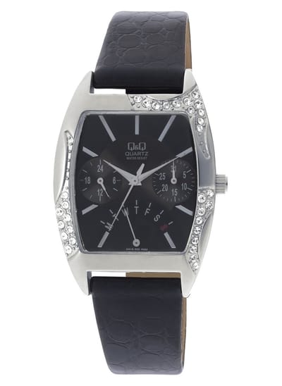 Mooi rechthoekige Q&Q horloge voor heren AA19J302Y