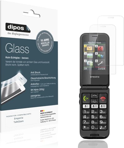 dipos – 2x Matte Pantserfolie geschikt voor Emporia TalkGlam | 9H Screenprotector