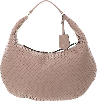 abro Leren Schoudertas Leather Piuma Weaving Hobo Bag Nana Natural Beige