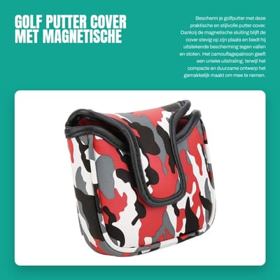 Dailygoods- Putter Cover - Waterdichte PU Golfclub Bescherming - Magnetische Sluiting - Compact en Duurzaam - Camouflagepatroon - Extra Beschermingslaag - Golfclubhoes