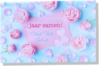 ... jaar Samen! Luxe invulhuwelijk wenskaart ... jarig jubilieum - 12x17cm - Gevouwen kaart inclusief envelop - Huwelijkskaart