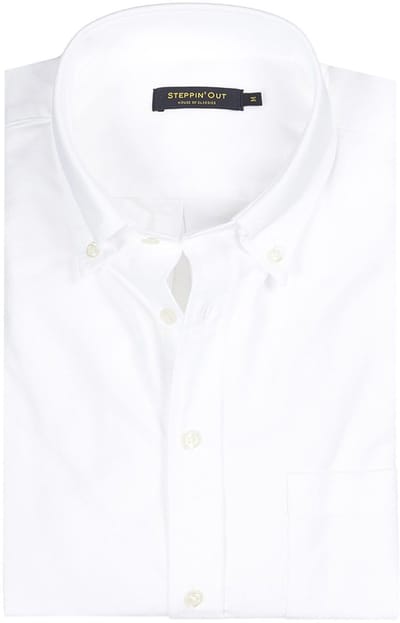Steppin' Out Overhemd Oxford Wit - Maat 3XL - Heren
