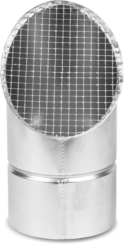 Ronde 4 Inch Ventilatierooster met Stalen Scherm - Ideaal voor Buitenluchtafvoer