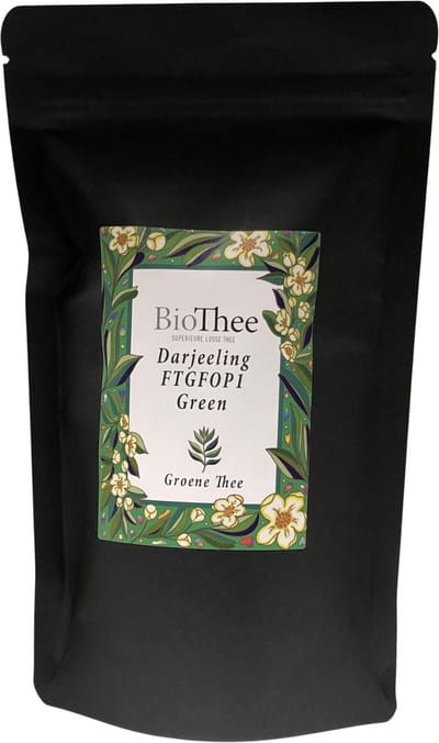 Darjeeling FTGFOP1 Green (Bio)  100 gr. premium biologische thee.