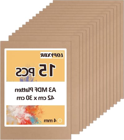 15 Stuks A3 MDF Houten Platen 420 x 300 x 4mm voor Lasergraveren, Schilderen en Modellen maken
