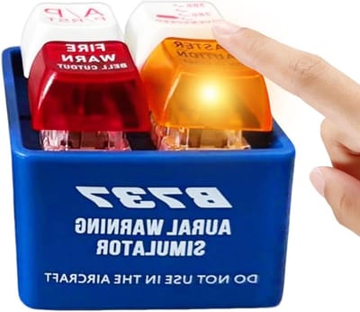 Alarm Sleutelhanger - Waarschuwingssimulator - Veiligheid Verhogend - Met LED-verlichting - 5.5x5.5x5 cm - Rood Blauw