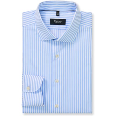 OLYMP Signature Overhemd, Tailored Fit, Signature Kent, Bleu