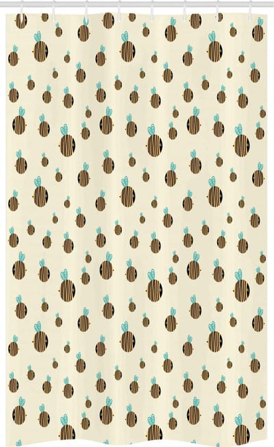 ABAKUHAUS douchegordijn Bij – 120x180 cm – waterafstotend