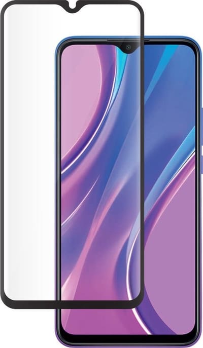 Bigben Connected, Screenprotector geschikt voor Xiaomi Redmi 9T - Anti-Fingerprint 2.5D, Transparant zwart
