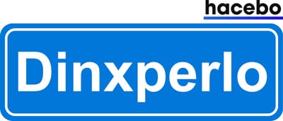 Hacebo - Plaatsnaam Sticker - 29x10 CM - Dinxperlo sticker - Verkeersborden sticker - grappige cadeaus - Dinxperlo