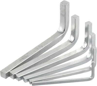 6-delige L-vormige vierkante moersleutelset voor 4-punts schroeven en bouten, 3-8 mm combinatie sleutels en schroevendraaiers