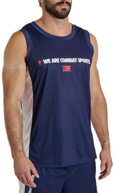 Leone1947 Logo Wacs Mouwloos T-shirt Blauw L Man