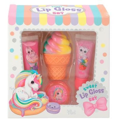Ylvi en de Minimoomis en the Minimoomis lipgloss Opmaken en sieraden