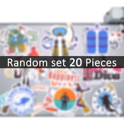 203050 Stuks Duik Stickers Duiker Stijl Onderwater Verkennen Grappige Stickers Voor Telefoon Laptop Fiets Auto Motorfiets Bagage Sticker blue