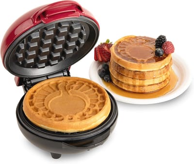 Persoonlijke Elektrische Wafelmachine voor Wafels, Franse Toast en Hashbrowns - 12,7 cm Kookoppervlak