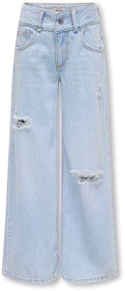 ONLY - KOGMOTT WIDE LB DEST DNM AZG - Light Blue Denim - Maat 128