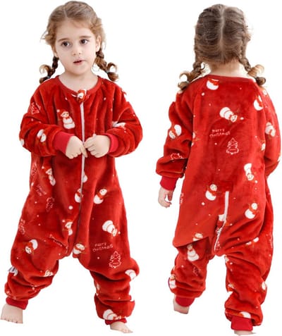 Slaapzak met Voeten voor Babytjes, Flanel, Winter, Lange Mouwen, 2,5 Tog, Geschikt voor 9 tot 18 Maanden