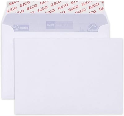 ELCO Proclima FSC CO2 C6 Neutrale Recycling Portemonnee Enveloppen Peel en Seal 100GSM (Doos van 500) - Wit