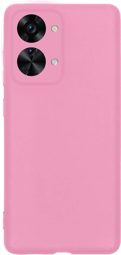 Hoes - Geschikt voor OnePlus Nord 2T - Sterk & Shockproof - Hoesje Cover - Siliconen Case - Lichtroze