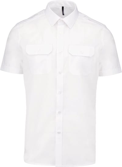 Kariban Herenpilootoverhemd korte mouwen K503 - White - 4XL